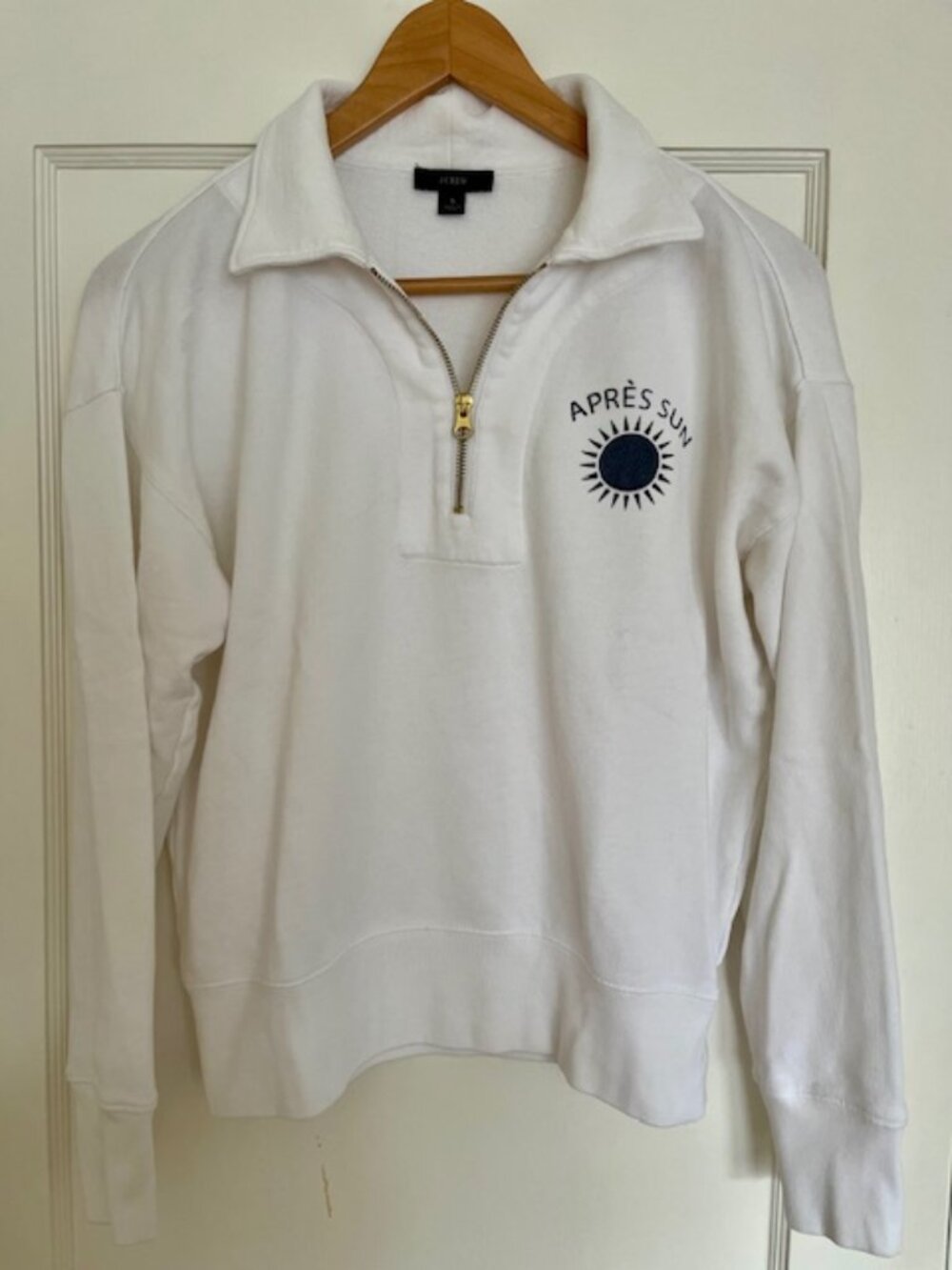 J. Crew Graphic Half-zip Sweatshirt "Apres Sun"| Size Small - Picture 2 of 6